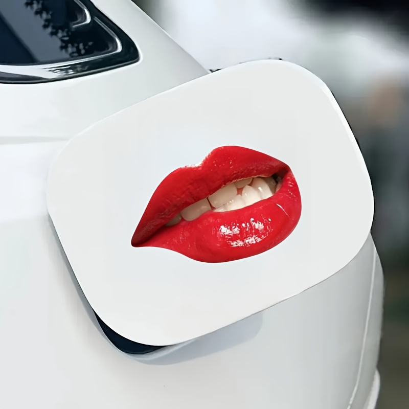 Red Lip Sticker-multifunctional Durable Pvc Sticker, Suitable For Cars, Laptops, Mobile Phones And Water Bottles-easy To Stick , , Motorcycles And Windows