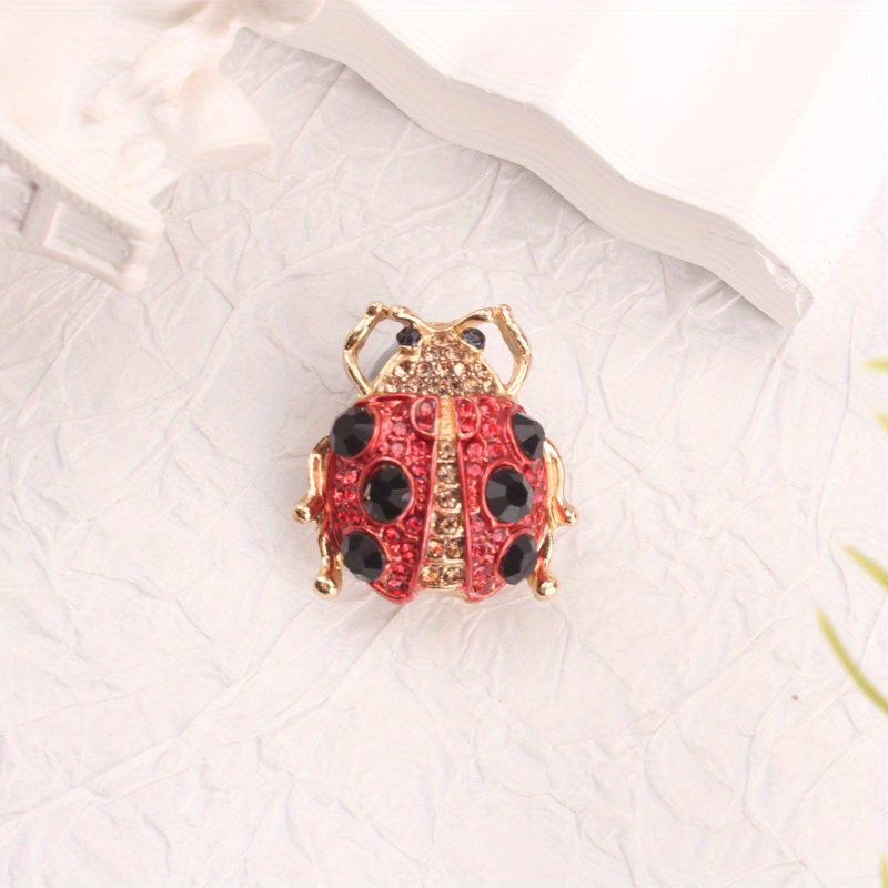 Image of 1pc Water Drop -star Ladybug, A Lady's Brooch And Pin Jewelry, A Blend Of And Showcases Charm, Suitable For Such As Dresses, Coats, Bags, Etc., And A Gift For Family On Festivals