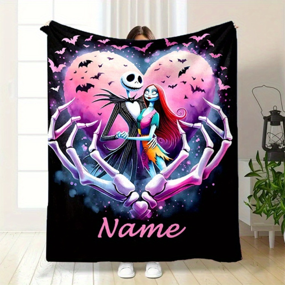 

1pc Custom Name Lightweight Throw Blanket - Soft, Warm And For Bed, Sofa, Camping And Travel - Decoration Or Christmas Gift For