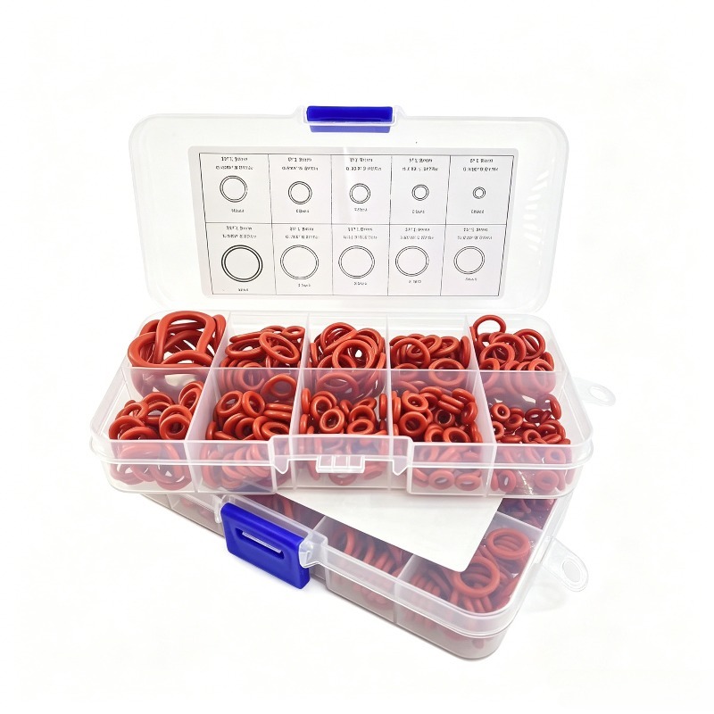 TEMU High-temperature Oil-resistant Silicone Red O-rings, Suitable For Automotive And Pipeline Applications