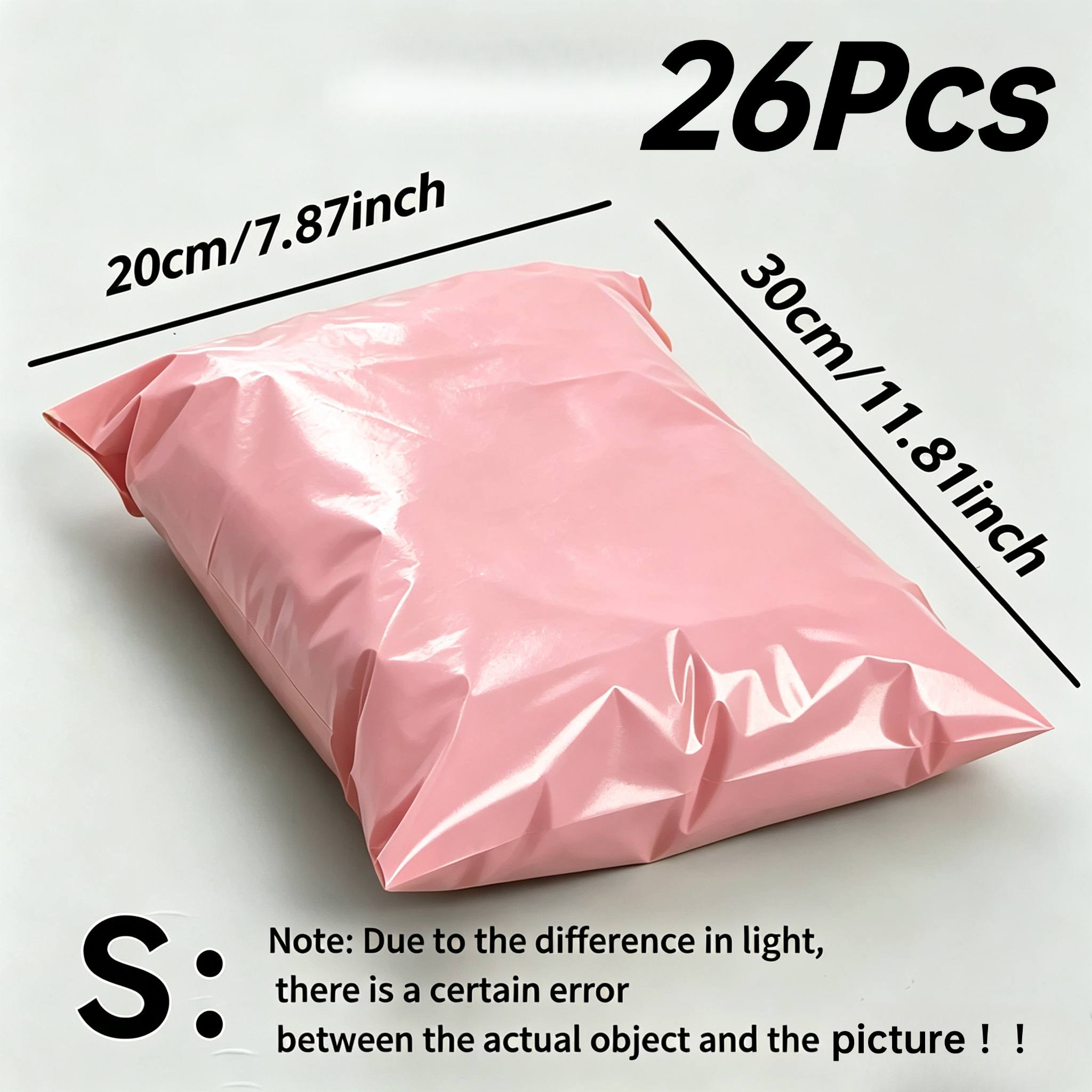 TEMU 26pcs Thickened Pe () Self-sealing Courier Bags, Opaque Tear-resistant Mailing Bags, Breakproof Material, Multiple Sizes S-xxl, Packaging,