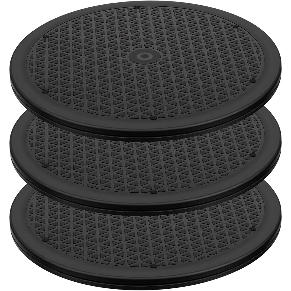 TEMU 3-pack 12inch Heavy-duty Rotating Turntable Stand, 360 ° Rotating Lazy Turntable, Suitable For Desktop Tv Swivel Bases, Computers, Tablet