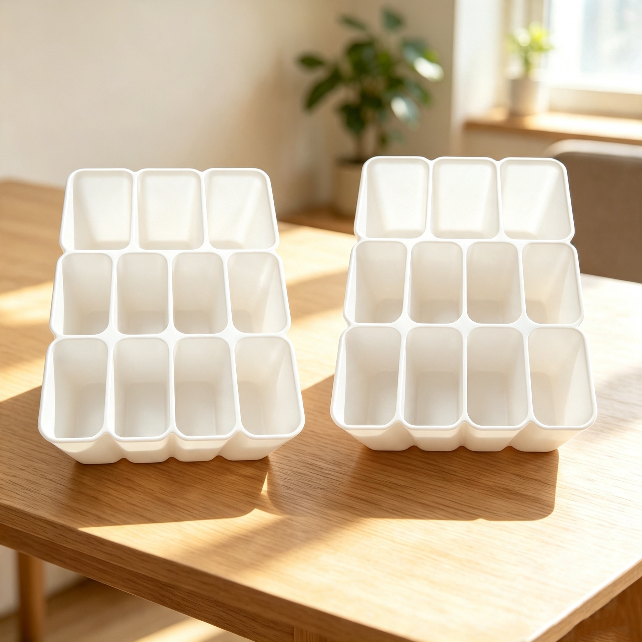 TEMU 2pcs Heavy-duty Usb Cable Storage Box/tray, Desktop Cable Organizer, Plastic Material, Essential Electronic Accessory Organizer, Suitable For