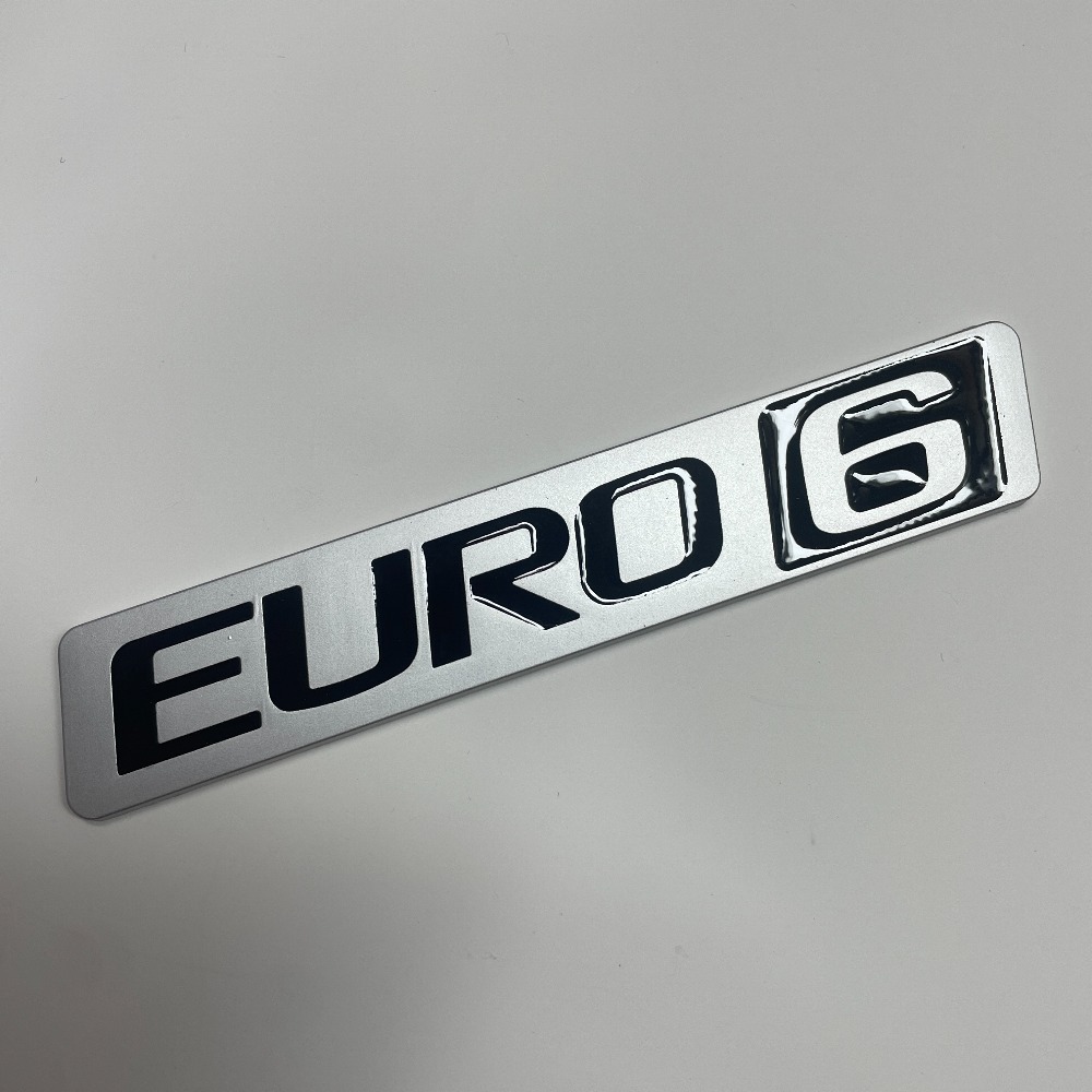 TEMU 1pc Euro 6 Car Emblem Badge Trunk Sticker Designed For Xc S Xc Ex V Vehicle Trunk Body Emblem Additions
