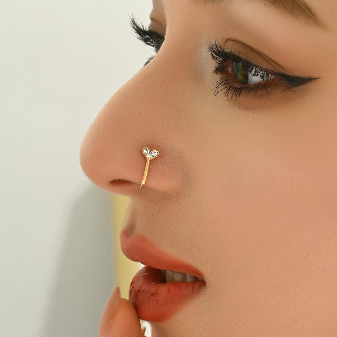 Women's Bling Bling Heart-Shaped Nose Clip