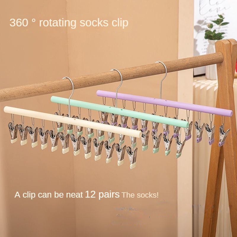 metal clothes rack 1pc metal socks underwear clothes rack multi clip strong clamping force weather resistant indoor outdoor use for balcony wardrobe students back to school organization balcony drying rack secure item hanging clothes pins Product details 1