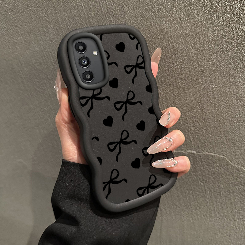 TEMU Phone Case - Phone Case For -galaxy A11/a12/a13/a14/a15/a16/f12/m12 5g 4g Macaron-colored, Wavy-, Shockproof, Wear-resistant, And Fitting,