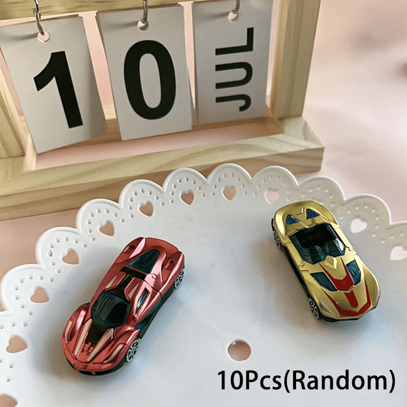 Image of 10pcs Mini Simulation Racing Car Toy Model Birthday Event Party Gifts, Suitable For Christmas, Piñata Filming Holiday Gifts. Classroom Reward Items (random)
