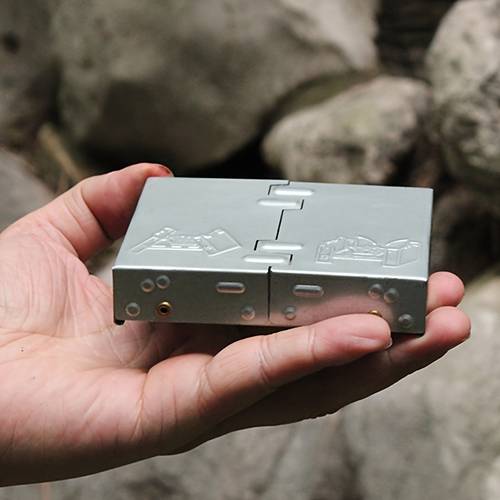ultra lightweight foldable pocket stove a small stove suitable for outdoor camping and survival portable wood burning and camping burner outdoor supplies