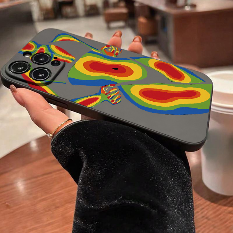 TEMU A Black Colorful Graffiti Tpu Case That Provides Full Protection And For Models 7, 8, X, Xs, Xr, Xs Max, 11, 12, 13, 14, 15, And 16 Pro Max.