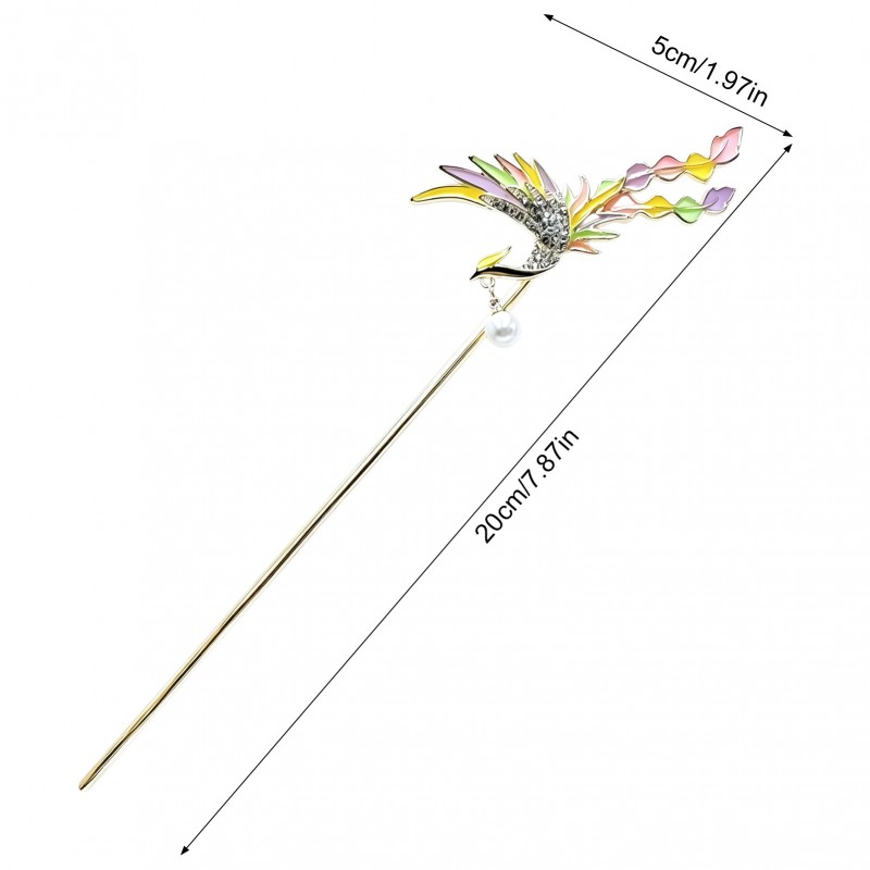 Vintage Phoenix Hairpin, Elegant Alloy Accessory for Weddings