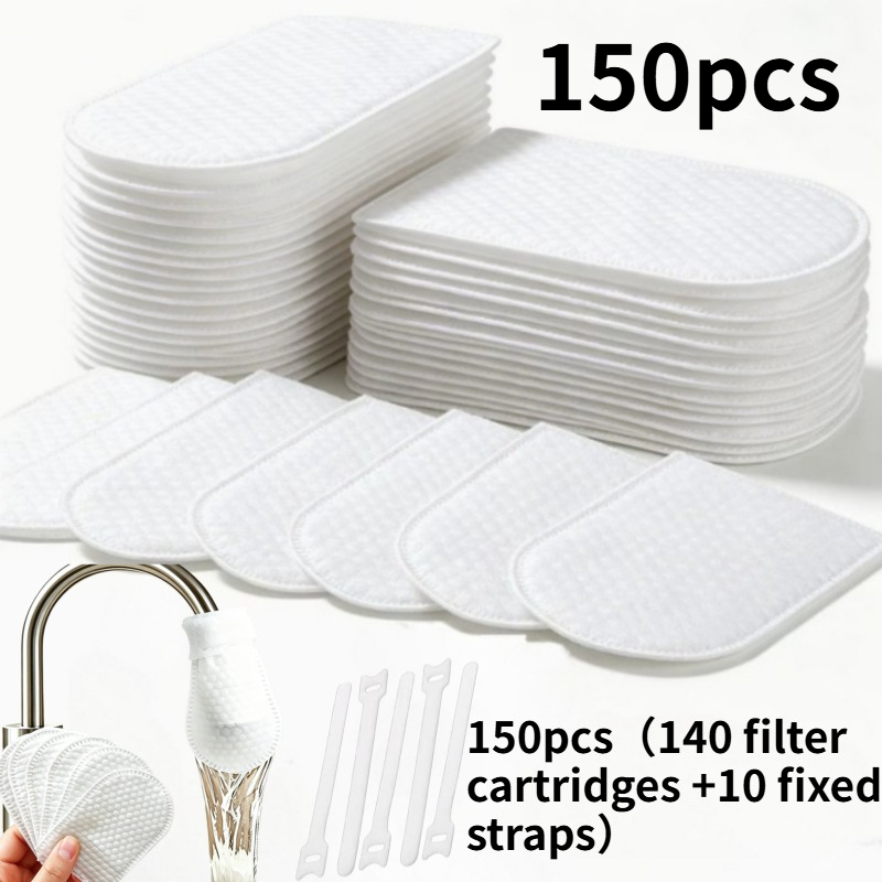 150pcs (140pcs And 10pcs Straps) Easy And Convenient Installation, Intercepting Rust, Mud, Suspended And Impurities In Tap Water, Essential For Home