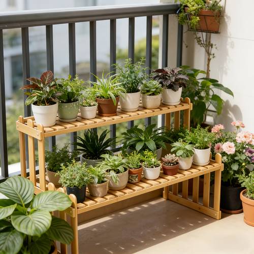 multi tier solid wood plant stand sturdy enough to support potted plants suitable for multiple such as and dimensional green plant space that vibrant greenery