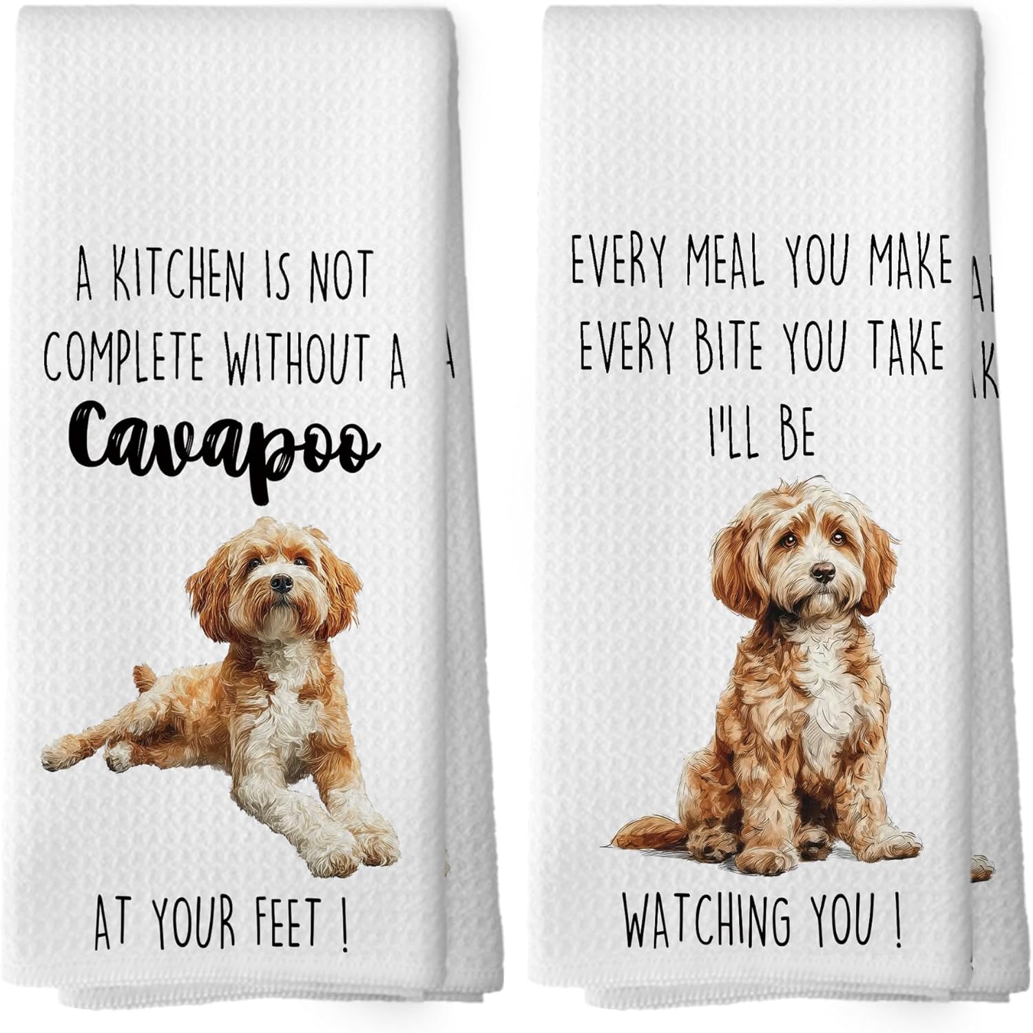 TEMU Dog Kitchen Towel Set Pattern Printed Kitchen Towels, Cleaning Cloths, Neighbor Gifts, Mom Gifts, Birthday Gifts, Sweet Housewarming Gifts For ,