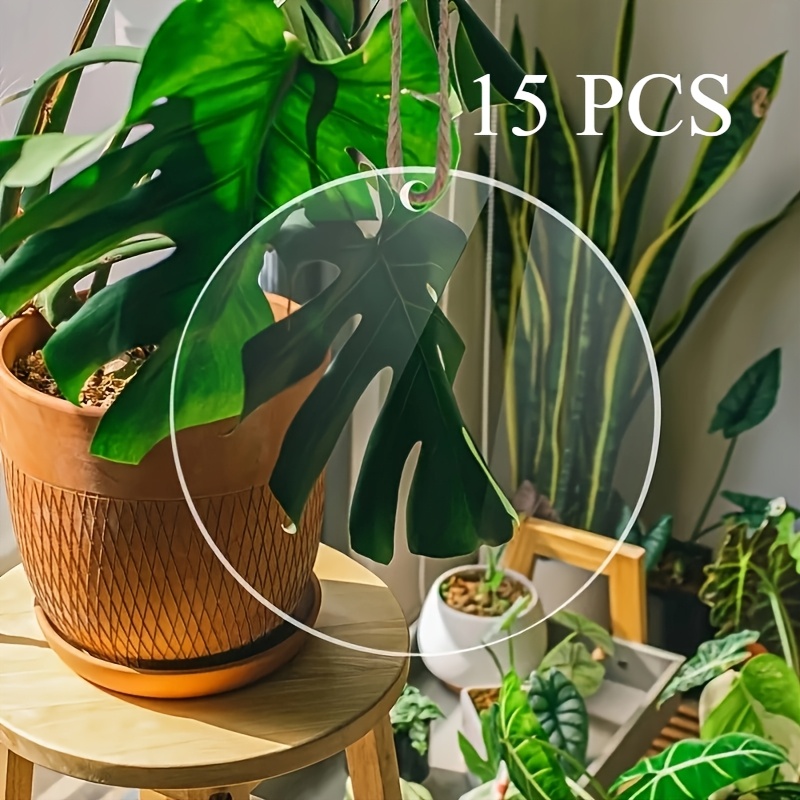TEMU 15 adornos redondos acrílicos, para manualidades hechas a - Decoraciones multiusos, adecuadas para días festivos, de la y