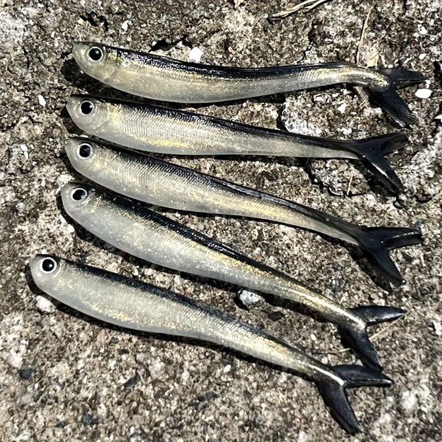 A Set Of 40 Soft Baits, Each Measuring 3.15 Inches 2 Grams, Ideal For Fishing In Freshwater And Saltwater, Featuring Split Tail Designs Resembling Shrimp And Insects