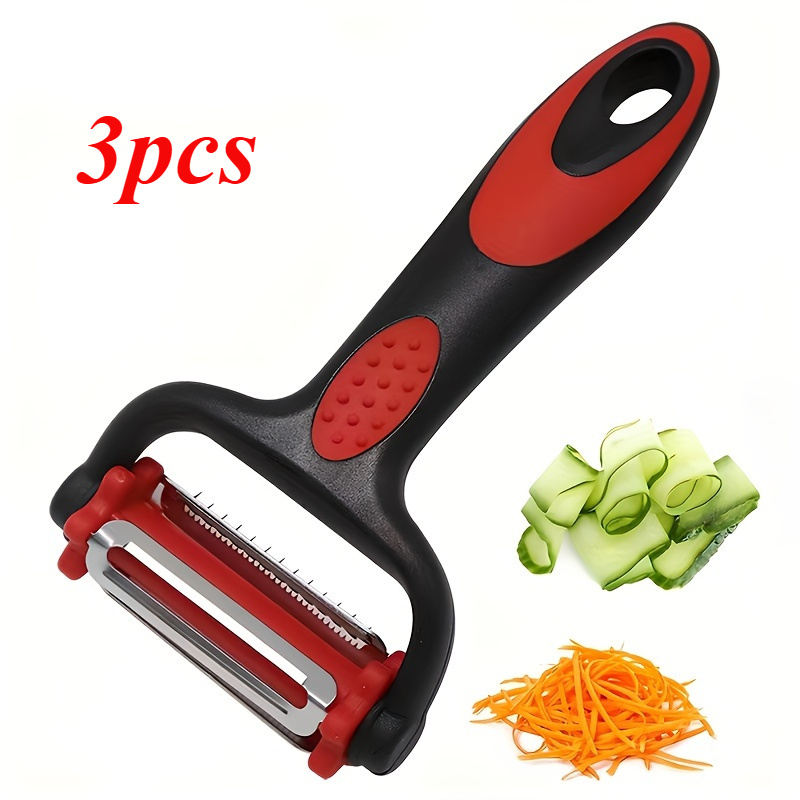 TEMU 3pcs Fruit Peeler, Kitchen Vegetable Peeler, Peeler, Vegetable Grater, Fruit Grater Machine, Chopper, Multifunctional Vegetable Cutter, Melon