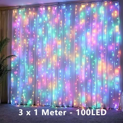 300 200 100 led tale curtain light provides stage effects usb power supply 8 flashing usb plug christmas string pendant light suitable for bedroom courtyard living room garden wedding party gifts birthday parties christmas