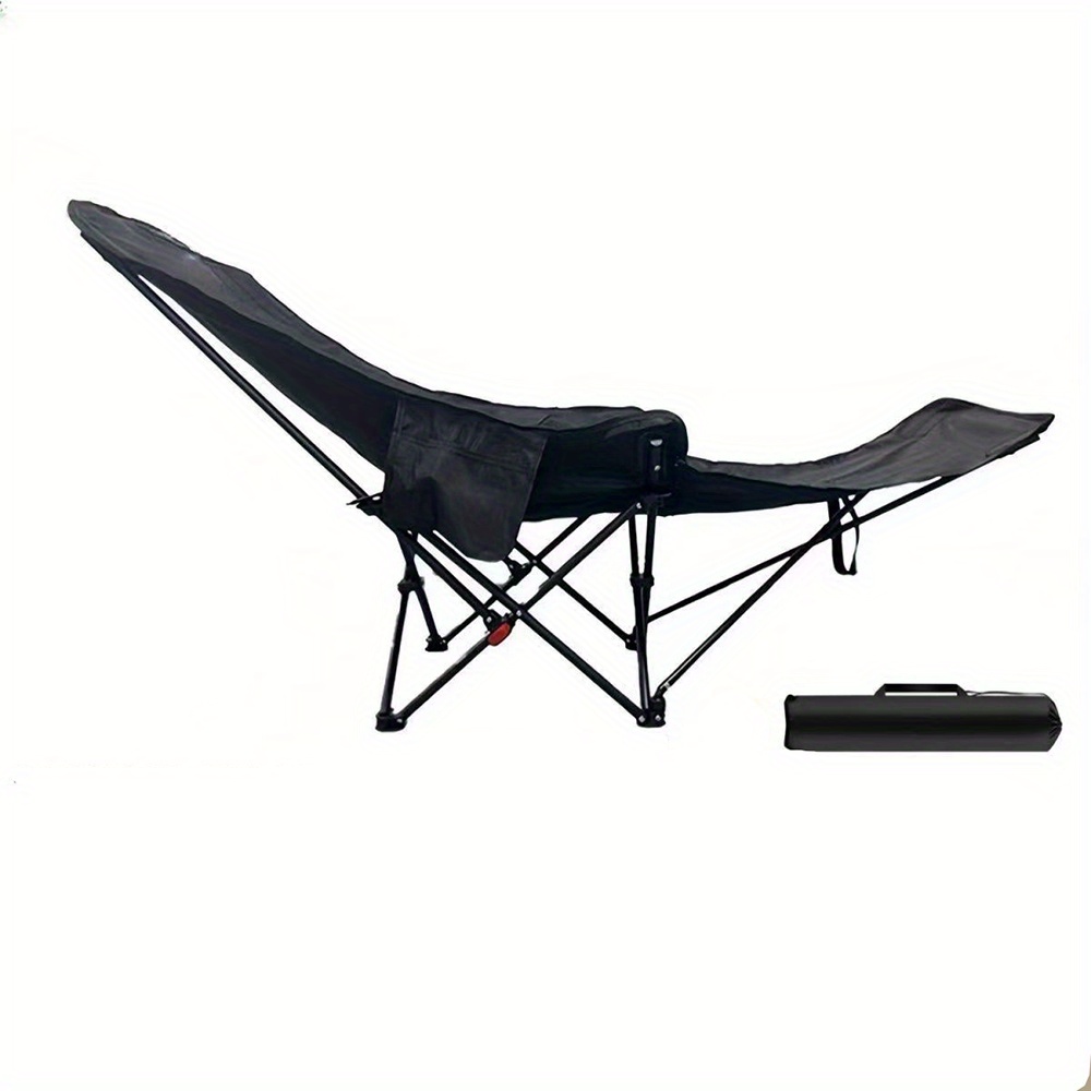Image of Portable Folding Camping Chair, Lawn Chair, Comfortable And Lightweight Sports Chair, Equipped With 3 Adjustable Outdoor Fishing Gears, Suitable For Travel
