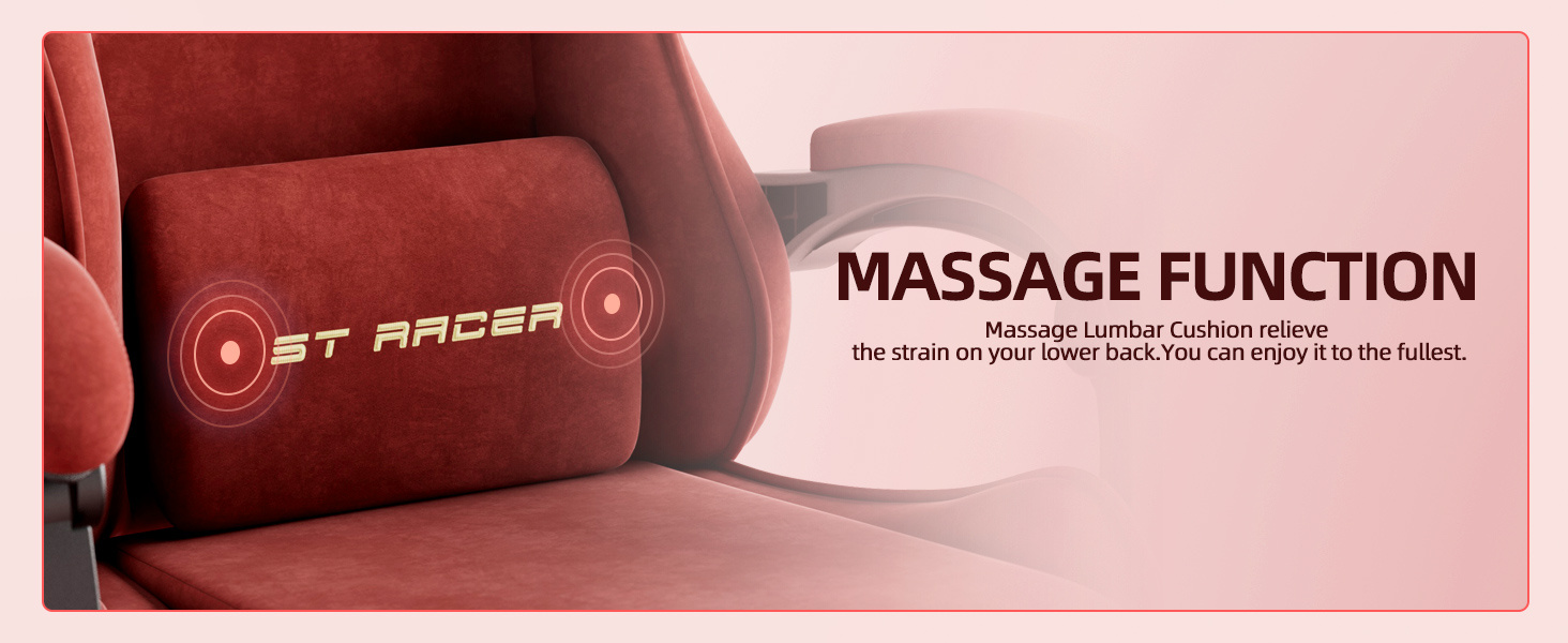 STRACER Velvet Upholstered Gaming Chair Featuring a Footrest, High Back Design, Ergonomic Support for Gamers, Includes Headrest And Massage Lumbar Pillow, Racing Style Reclining Video Game Chair