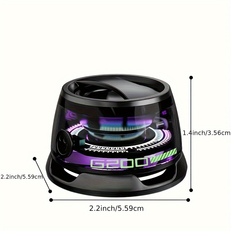 compact wireless speaker featuring   colors of light and a magnetic suction mount ideal for outdoor activities as a desktop ornament or as a gift its small and easy to carry     uses Product details 7