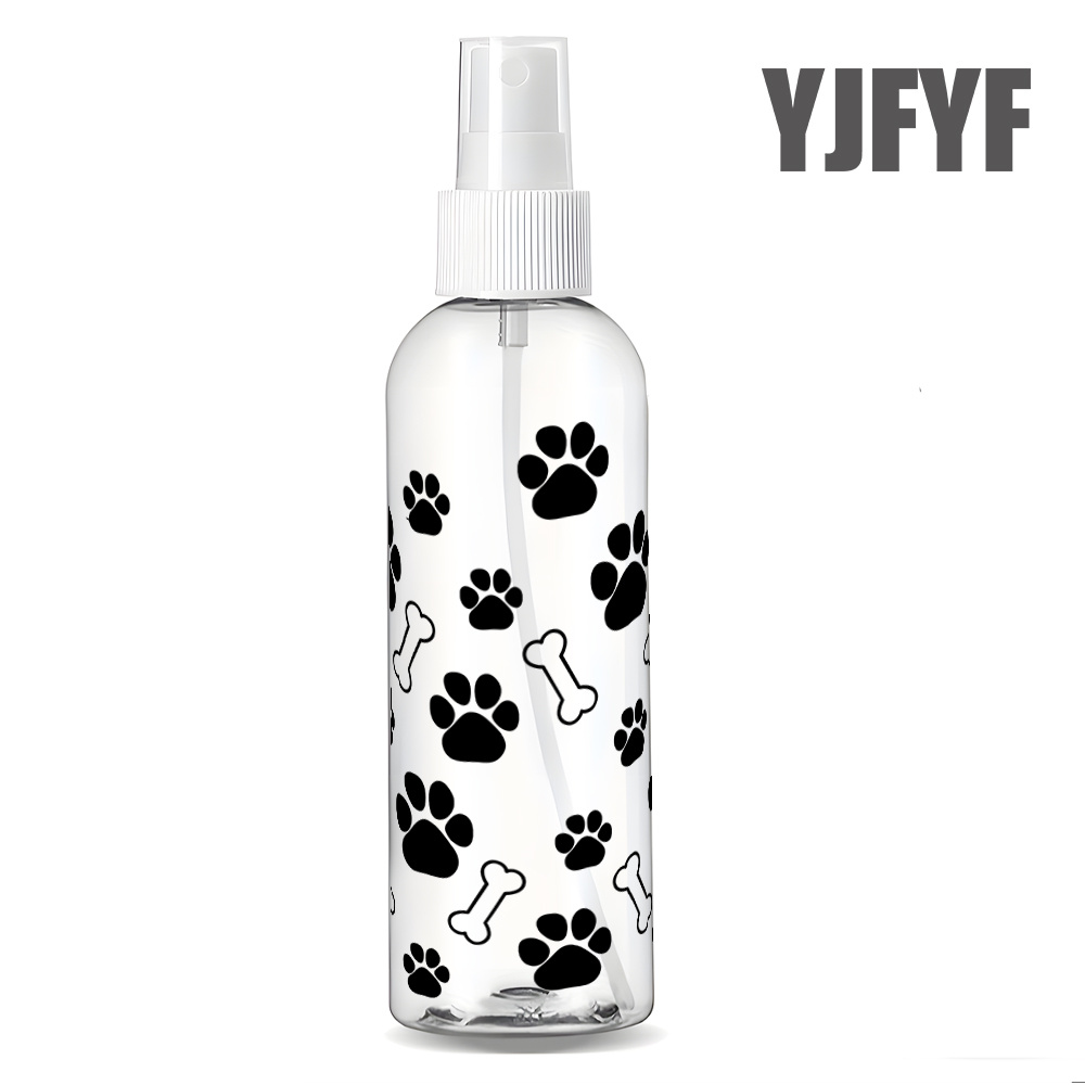 E-shop ., Transparente, tragbare Sprühflasche 100 ml/30 ml, weiße Düse, Katzenpfoten, Hunde-Knochenmuster, ätherisches Öl, Parfüm, Hautpflege,