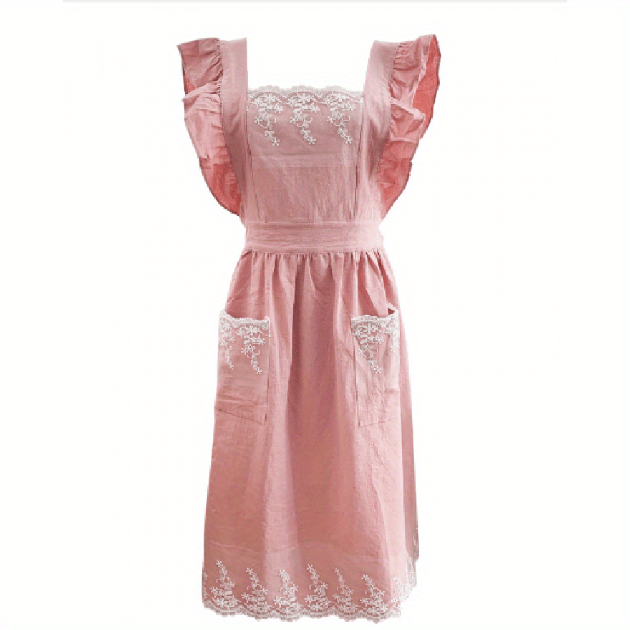 chinese dress ladies Apron Dress in Ivory by macgraw main image 0