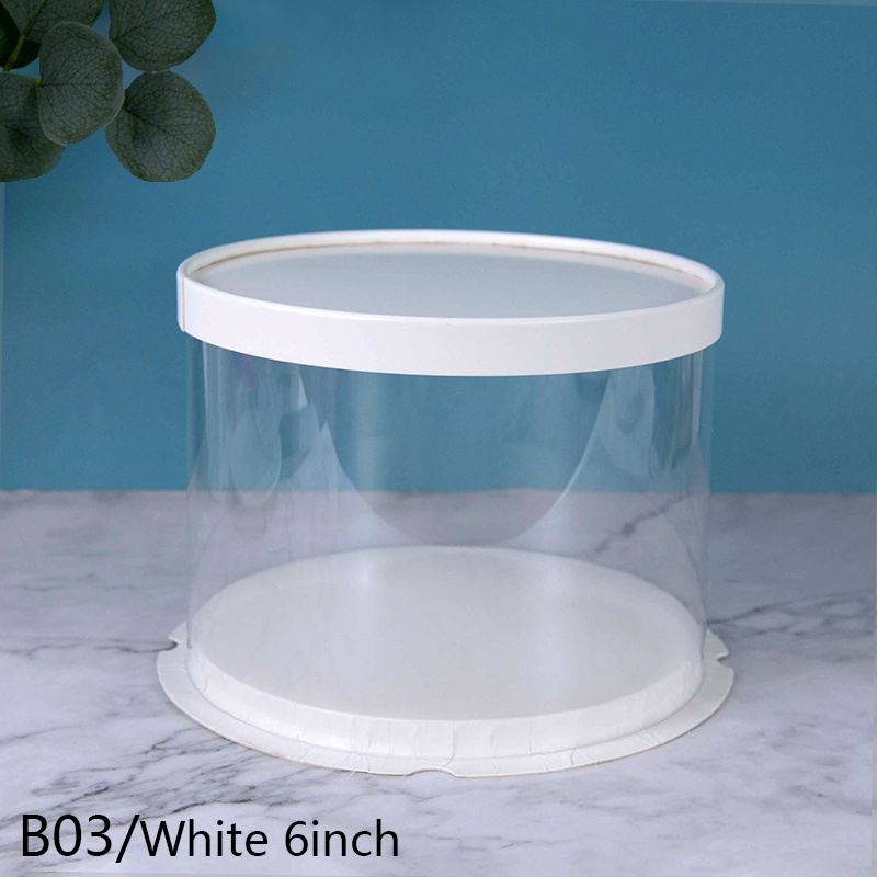 Image of Gift For Her/him 4/ 6inch Pvc Clear Boxes Round Transparent Gift Packaging Box Birthday Wedding Anniversary Party Present Decoration