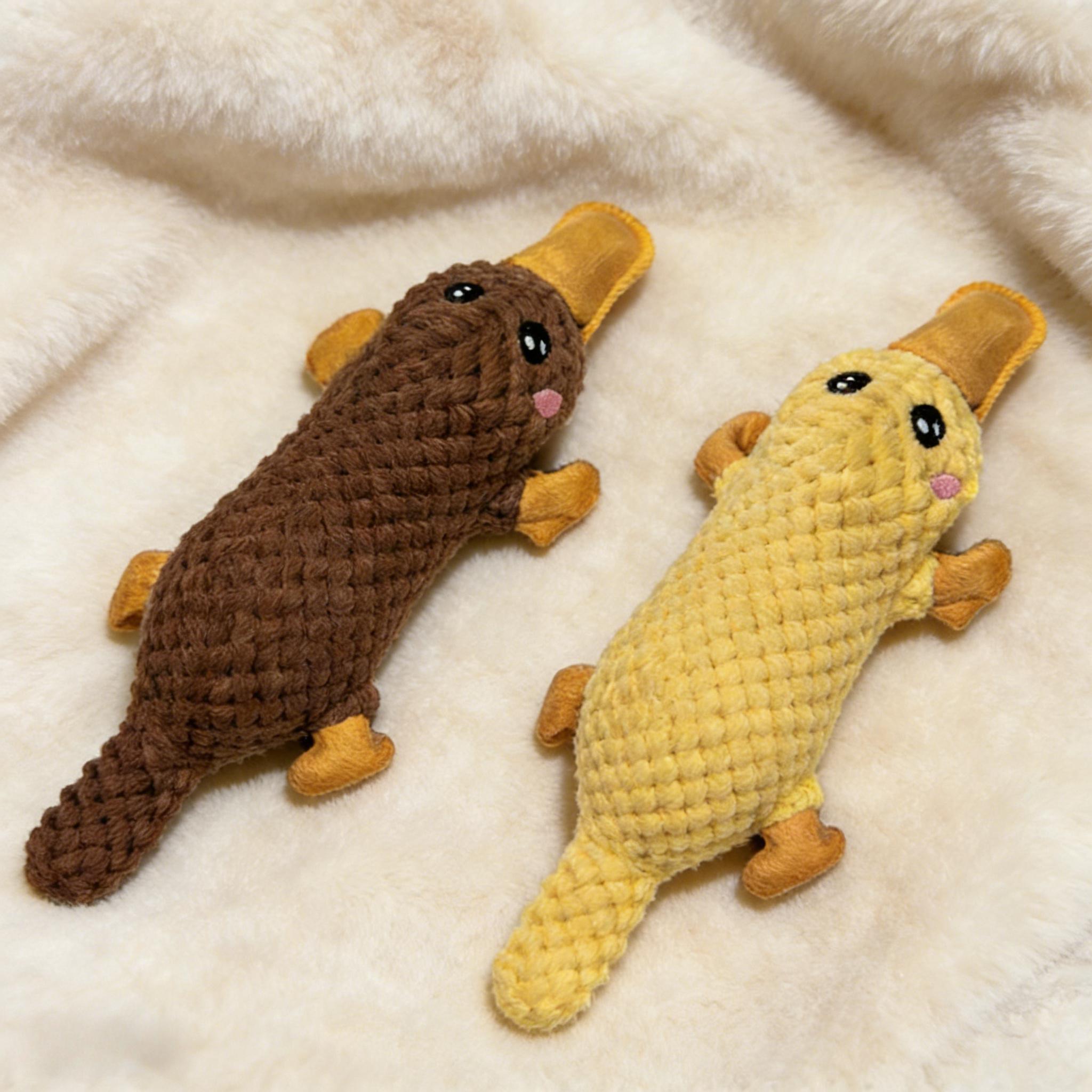2pcs Platypus Pet Dolls, Squeaky Dolls, Duck Plush Toys, Sound-producing Pet Toys, Suitable For All Dog Breeds, Pet Holiday And Birthday Gifts, Dog Toys, Plush Toys For Dogs