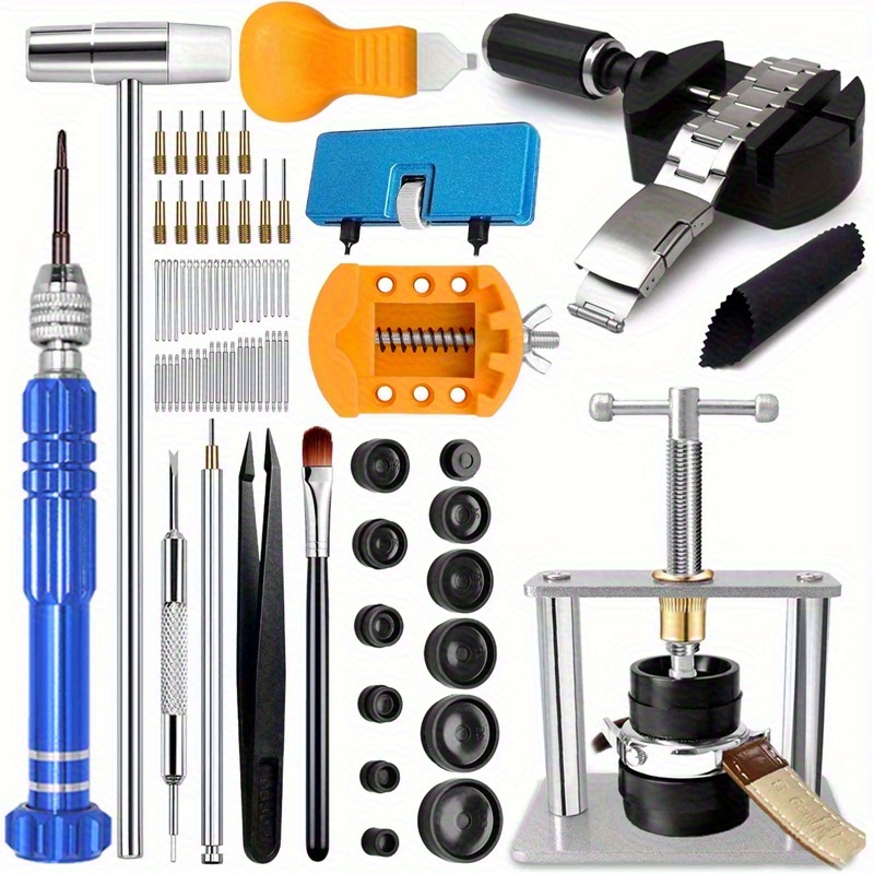 TEMU Watch Repair Kit, Watch Press Tool Set, Watch Replacement Tool Kit, Removal Kit, Watch Case Opener, Watch Band Replacement Tool, Watch Repair