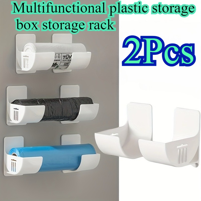 2pcs No-Drill Trash Bag Holder, Multi-Functional Kitchen Organizer