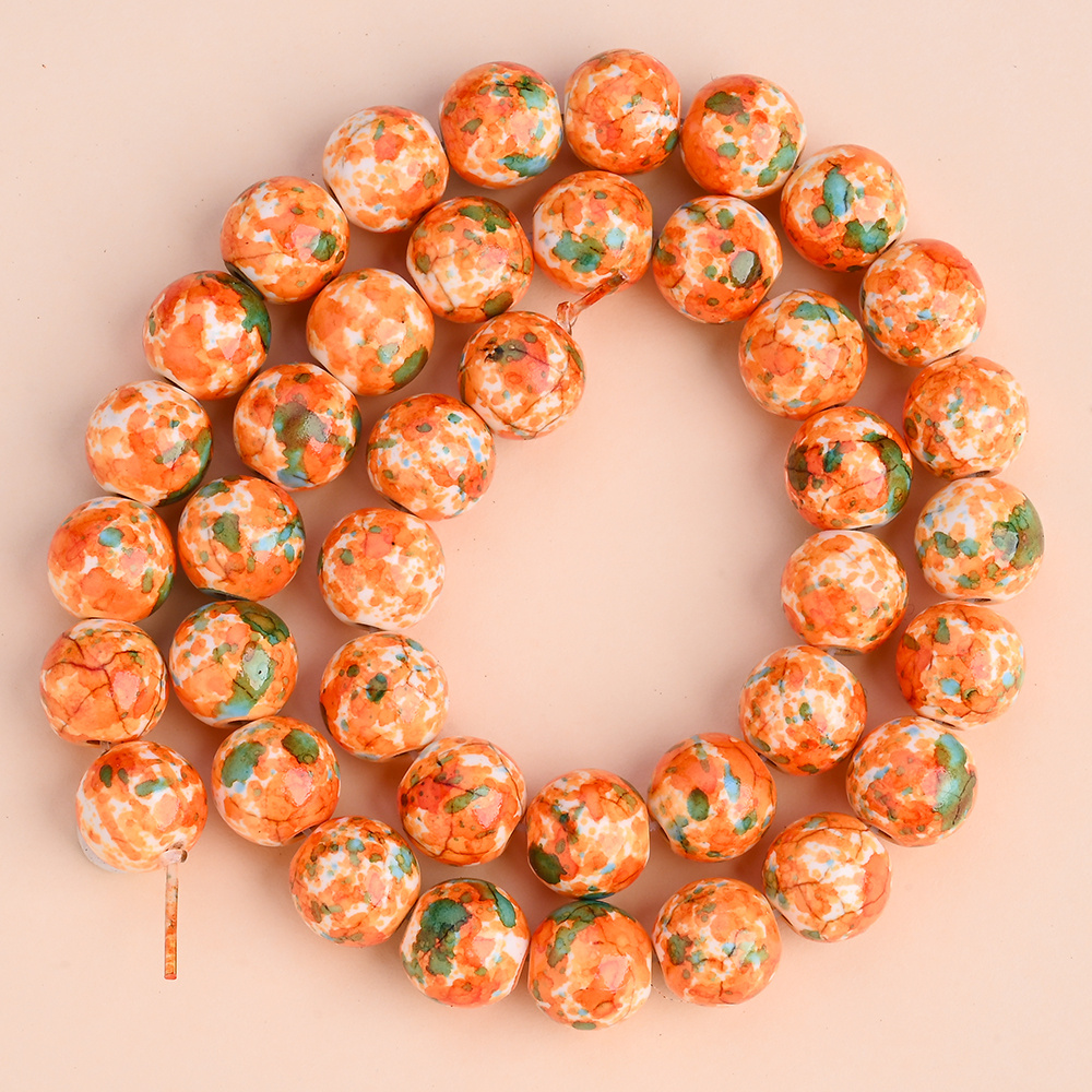 TEMU Perline arancioni pioggia, perline colorate e assortimenti di perline, perline distanziatrici sciolte per di gioielli, braccialetti, collane,