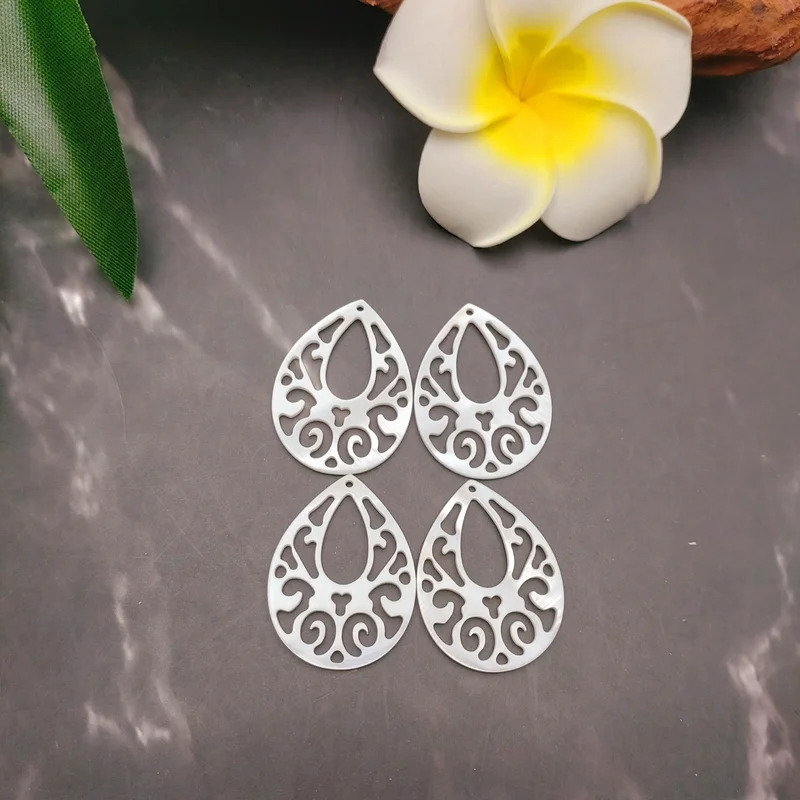 TEMU 4pcs Pendentifs en Naturel - Breloques de Bijoux Tropicaux Hawaïens pour la Création