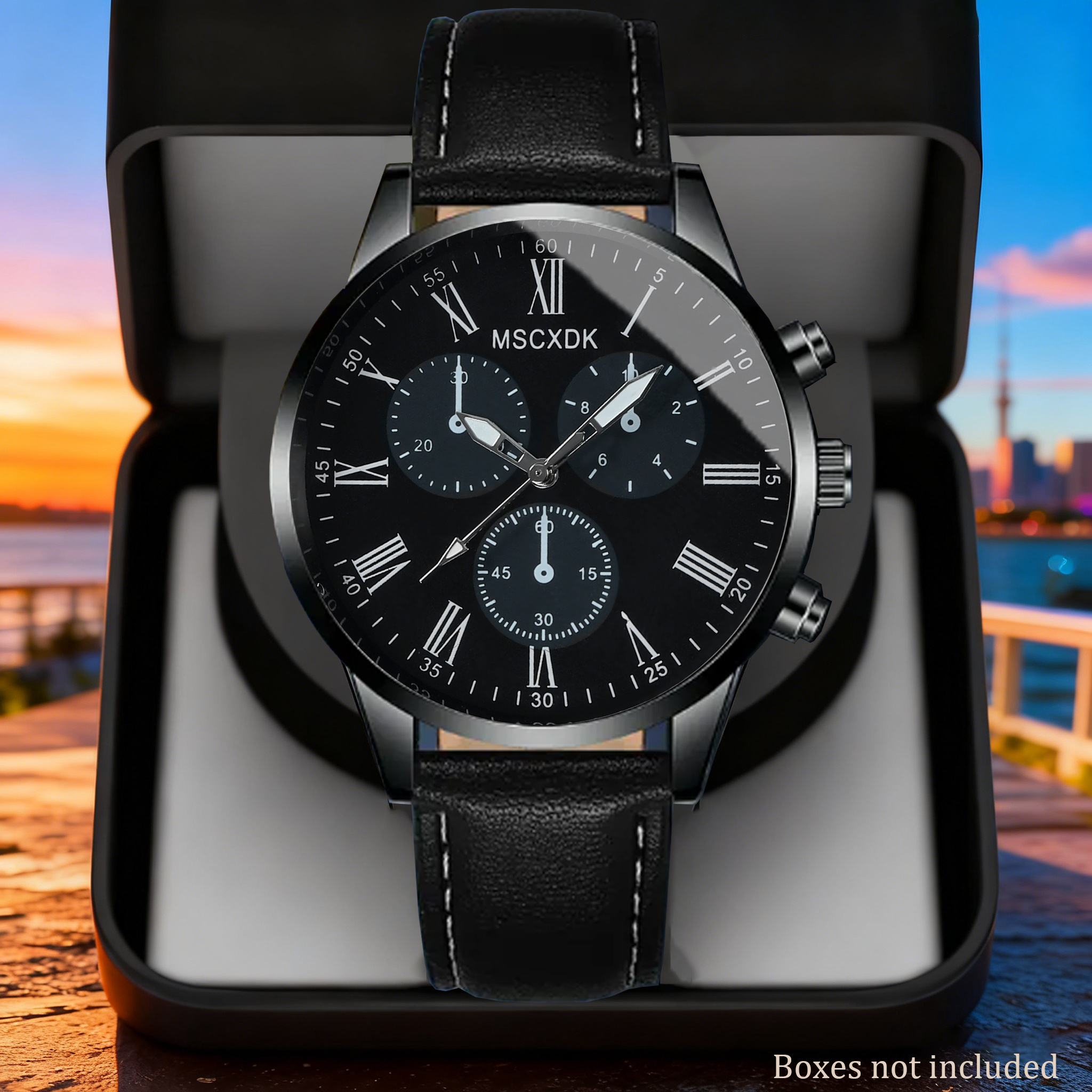 Image of Business Men's Watch - Quartz Movement, Elegant Pairing With Suits, Shirts/party Attire, Daily Wear - Fashionable, Christmas