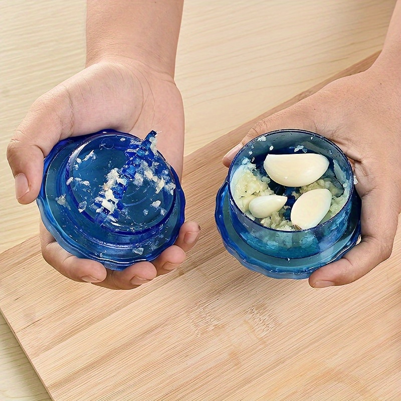 Picador de Ajo Manual Portátil - Una Herramienta en Forma de Caja para Picar Ajo y Jengibre, Fácil de Usar y Limpiar, No Requiere Electricidad