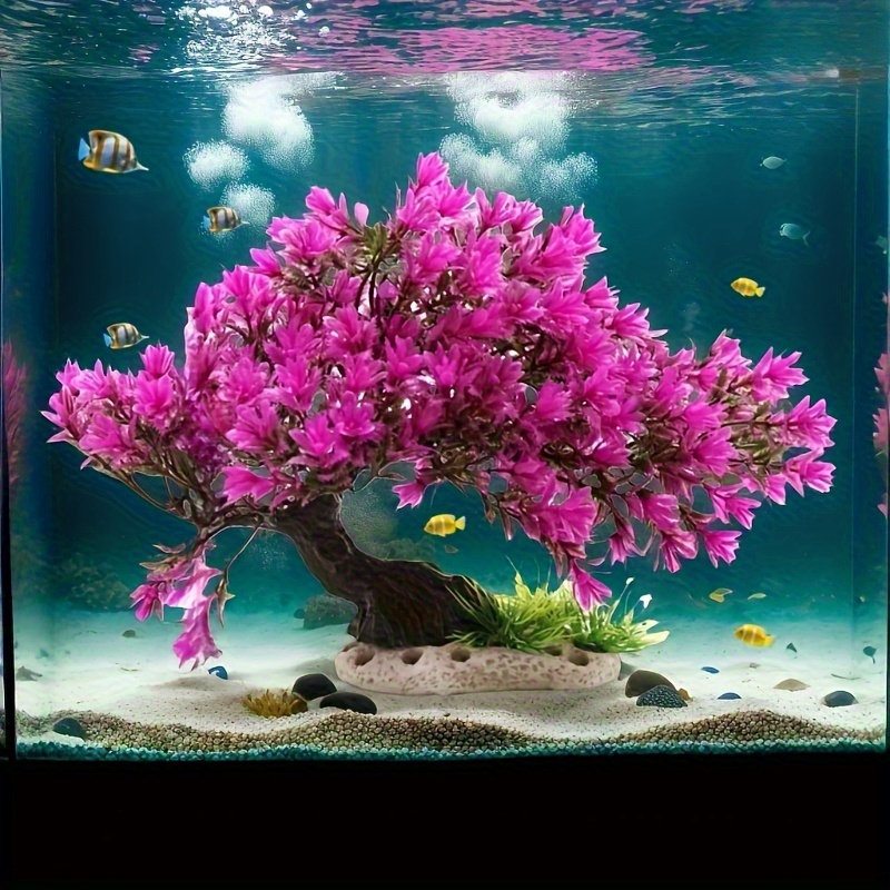 Aquarium Decoration Tree - Realistic , Durable Abs Plants For Freshwater And Fish Tanks, Underwater/ Water Decoration, Easy Trimming, Fish Tank Layout Decoration, Aquarium Decoration