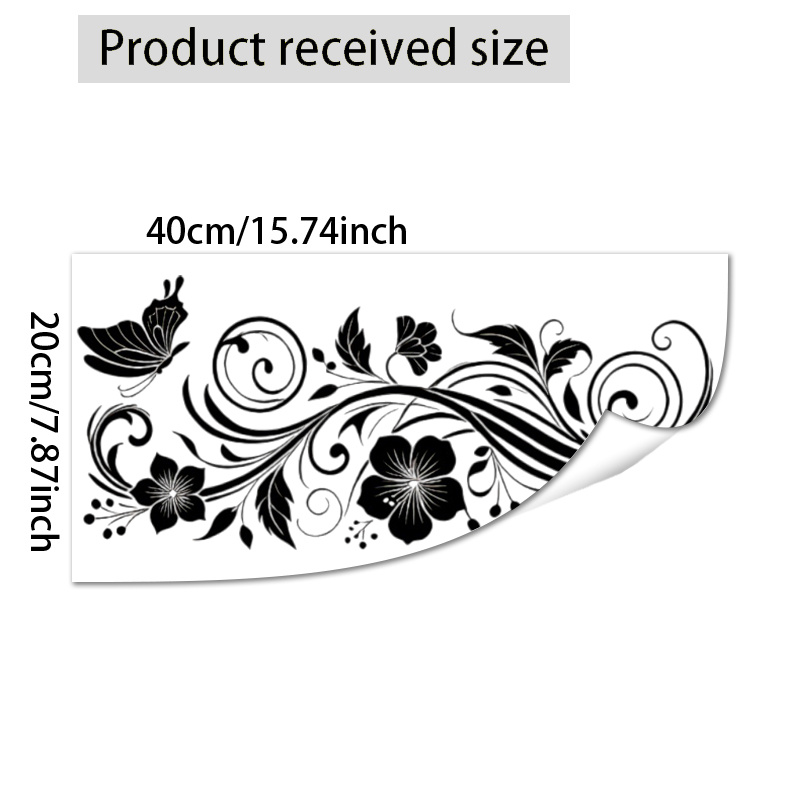 1pc Of Flower Pattern Bathroom Sticker, Suitable For Decorating Bathrooms, Bedrooms, Or Living Rooms. Stickers Can Fun To . Wall Decoration Stickers, , Fun Stickers, Easy To Apply And Remove, Fun
