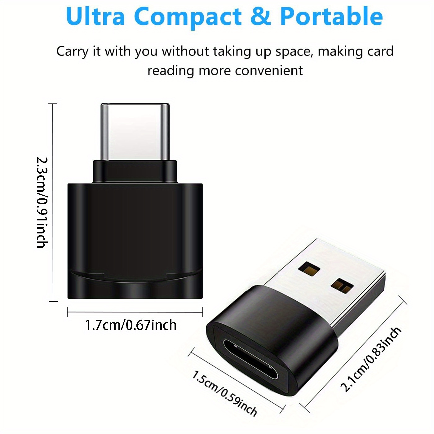 2 pièces lecteur de carte tf, lecteur de carte sd usb c, lecteur de carte   tf type c avec adaptateur usb c vers usb, lecteur de carte usb otg pour macbook, téléphones for galaxy, ordinateurs portables et plus