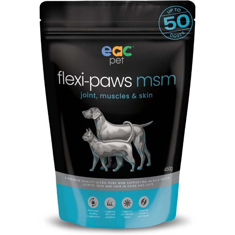 Flexi-Paws MSM Ultra Methylsulfonylmethane Joint Supplement for Horses, Dogs And Cats 450G