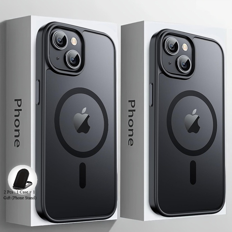 TEMU Phone Case - 2-in-1 Set: Case + Phone Stand 2026 Premium Magnetic Wireless Charging Phone Case Designed For Various For Iphone, Including 17, 17