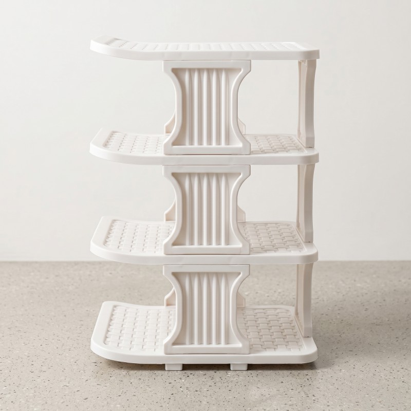TEMU Modular Stackable Shoe Rack, Detachable Plastic Shoe Box Organizer, Shoe Rack For Home, Apartment, And Dormitory
