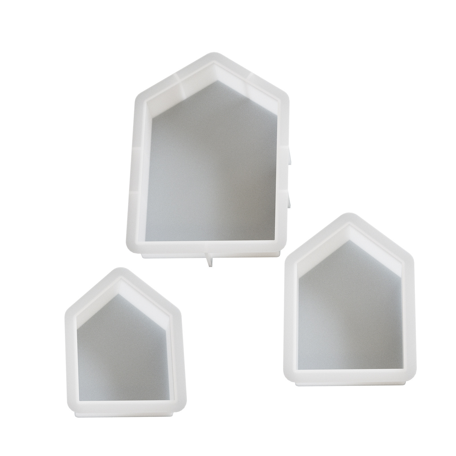 TEMU 3 Pezzi Kit Stampo in per Cornice Casa - Stampi per Resina/Sigillante con a Capriate e Aperture per Porte/Finestre, Compatibile con