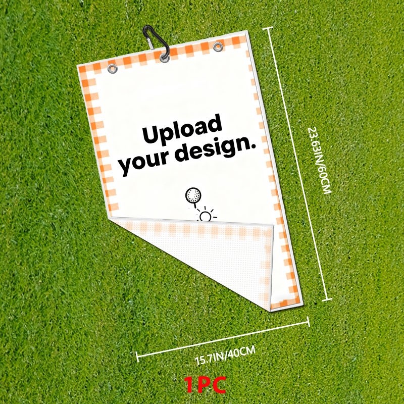 Customizable Pattern Personalized Golf Towel, 40x60cm, Single-sided Printed, Ideal For Golf Course Use, Great As Anniversary Or Holiday Gift