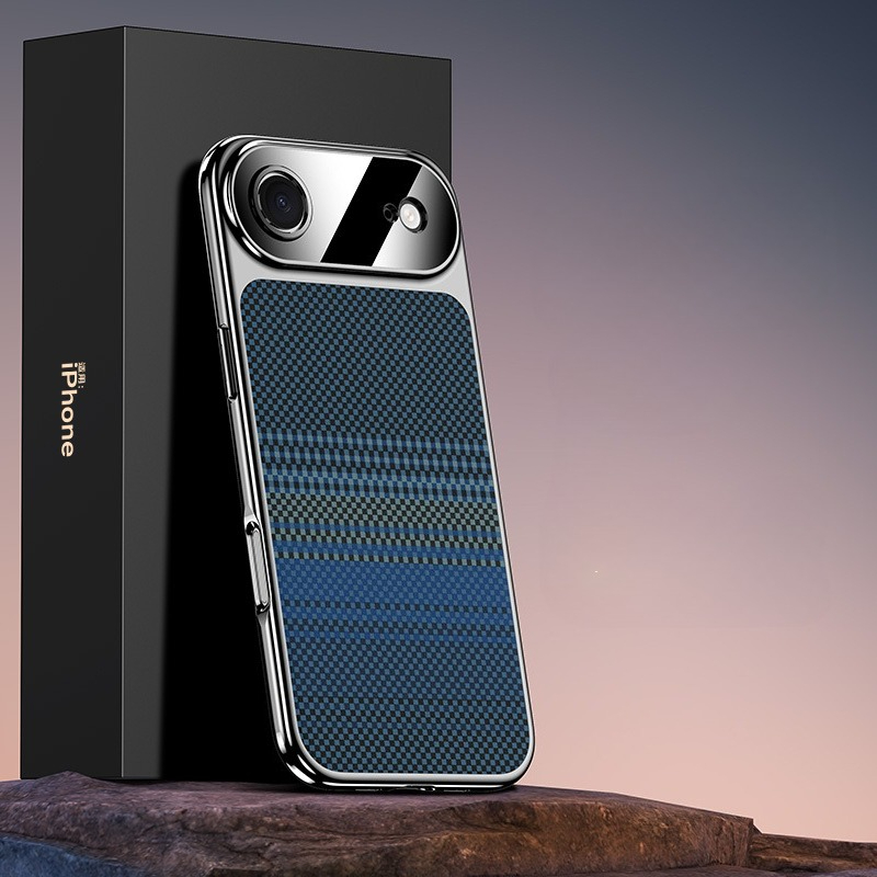 TEMU Phone Case: Fashion Style Carbon Fiber Patterned Phone Case For Iphone 17air 17 Pro Max 17 Pro 17 Creative Phone Protection Case
