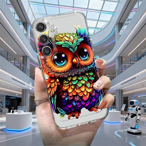 handyhülle - eine lebendige und bezaubernde handyhülle mit eulen-design aus zweifarbigen tpu, kompatibel mit samsung galaxy modellen, einschließlich s25, s24 ultra, s21, s22 plus, s23 fe, m11, f12, m01s, m32, m42, a54, a53, a52, a51