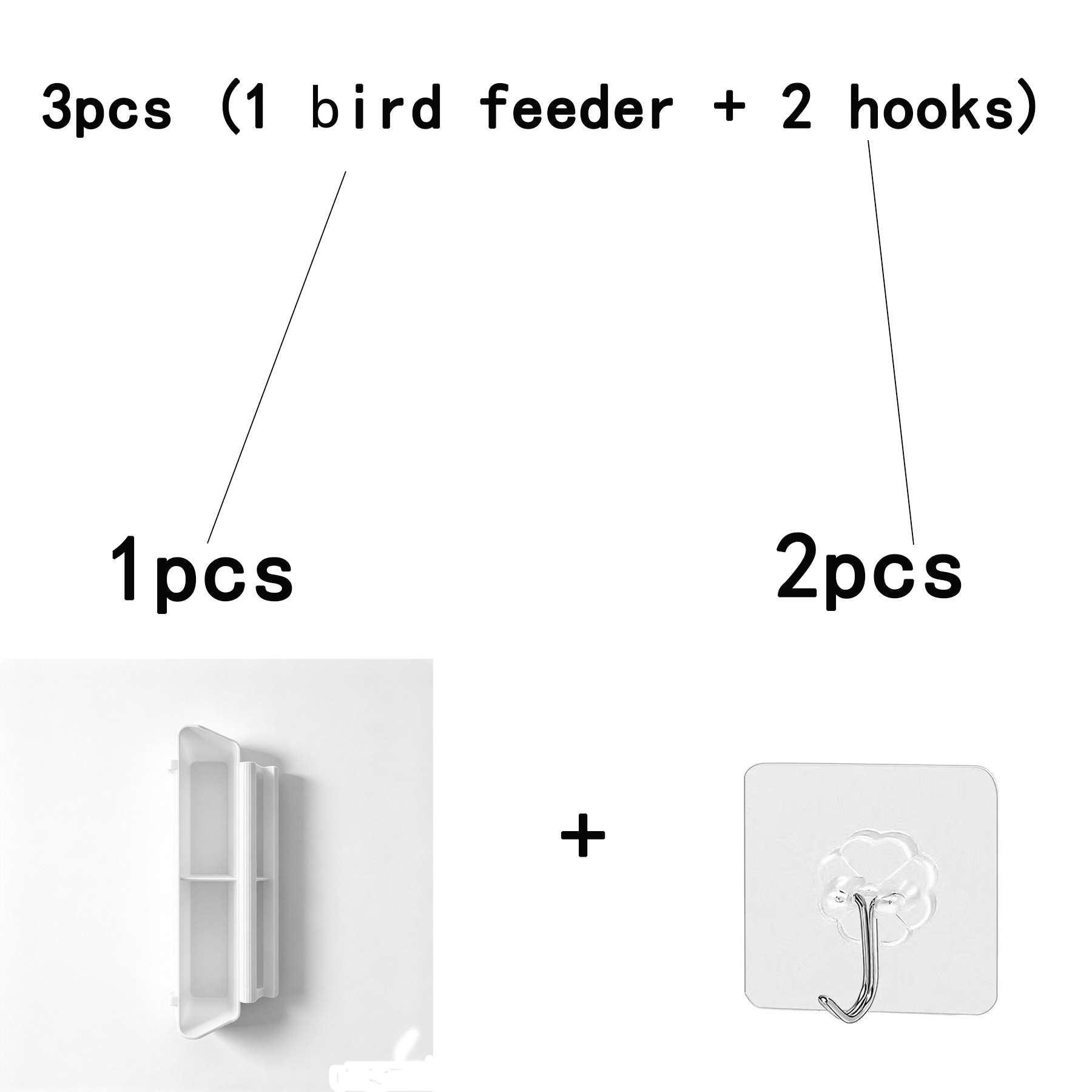 TEMU 3pcs Set(1pc 2-in-1 Hanging Bird Feeder  ). Thickened Abs Double-grid Food And Water Bowl, Fixed On Birdcage Anti-spill Feeding Box, Birdcage