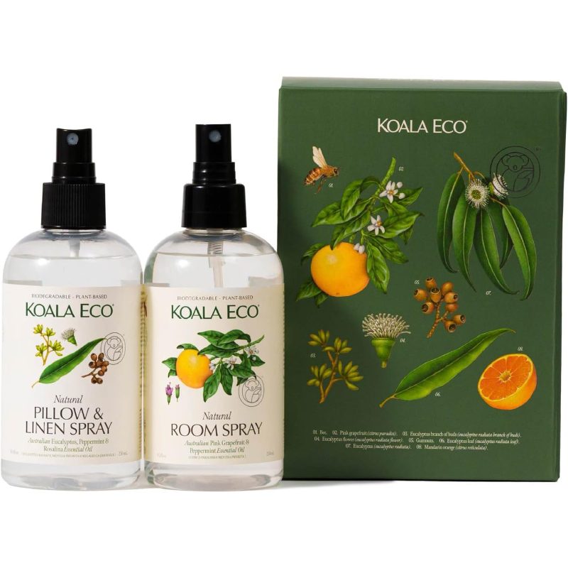 Box Room and Linen Eucalyptus, Peppermint, Rosalina Grapefruit Essential Oils (2 Pack, 250ml)