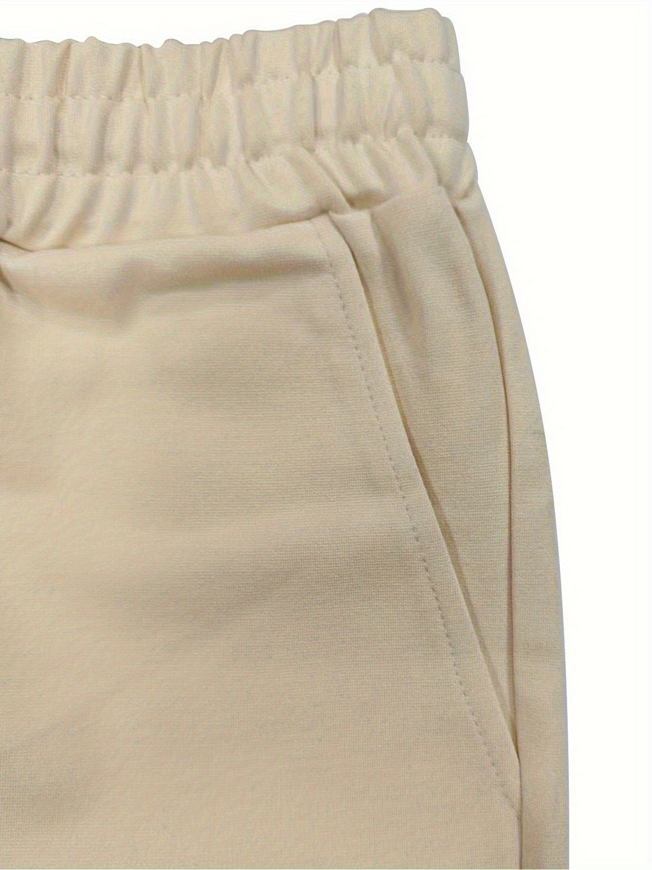 Men's Casual Two-Piece Set, Pure Cotton Round Neck Short Sleeve T-Shirt and Work Pants with Pockets