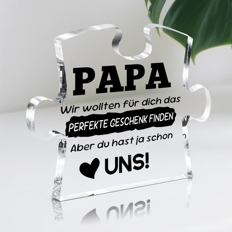 1pc german puzzle shaped fathers day theme acrylic ornaments home decoration decorative plaques and ornaments living room bedroom decorations fathers day gifts perfect gift for dad