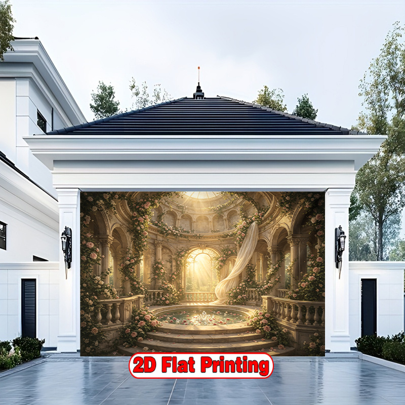 Golden Column Palace Hall Decor Theme Backdrop